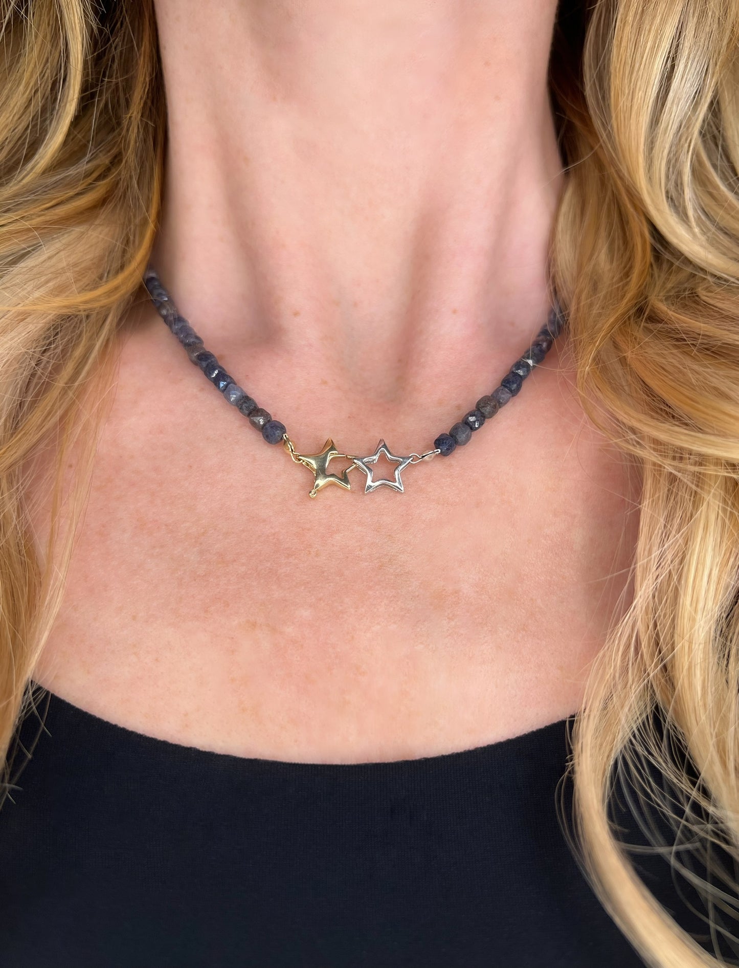 Oh, My Stars & Sapphires | Front Closing Necklace
