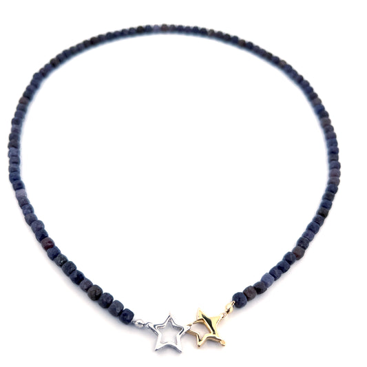 Oh, My Stars & Sapphires | Front Closing Necklace