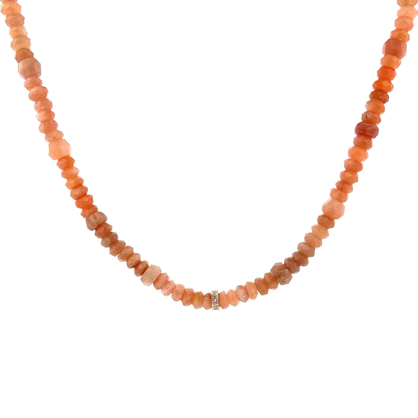 Solo Lumina | One-of-a-Kind Sunstone & Diamond Necklace