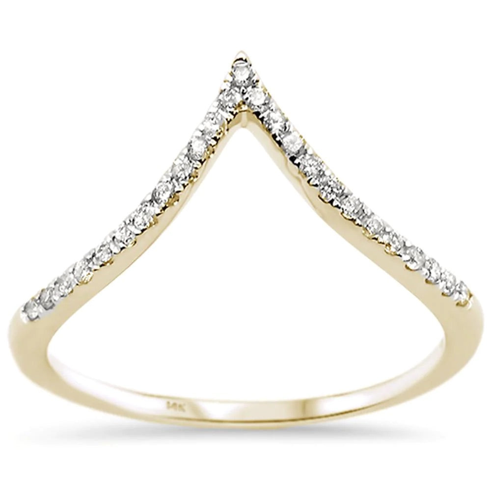 Pointed Diamond Stacking Ring