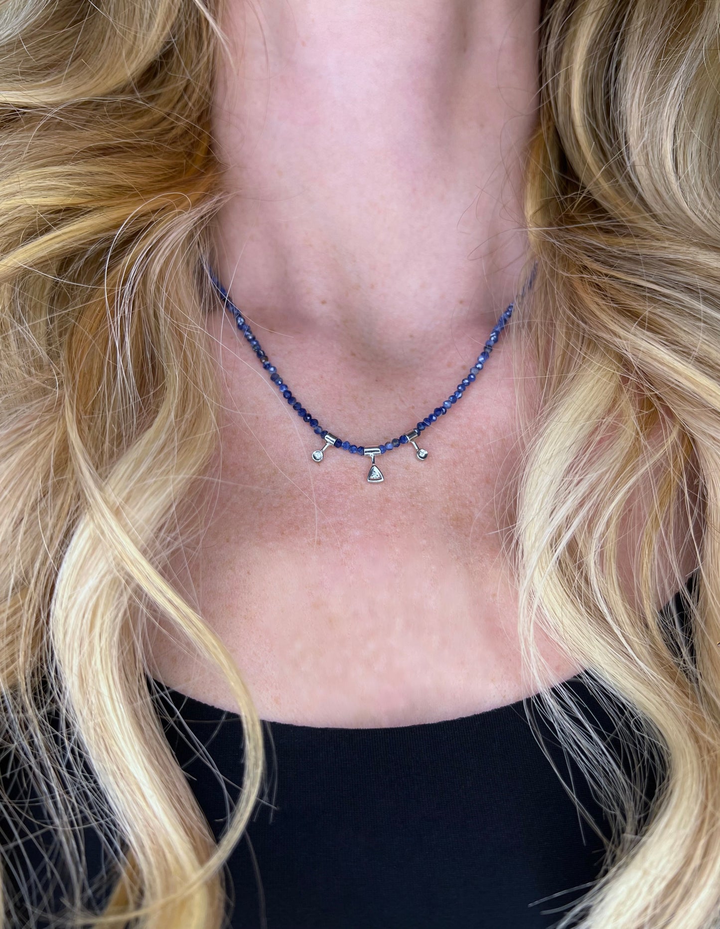 My Hero | One-of-a-Kind Sodalite & Diamond Necklace