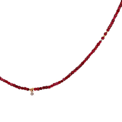 Red Hot | Garnet & Diamond Necklace