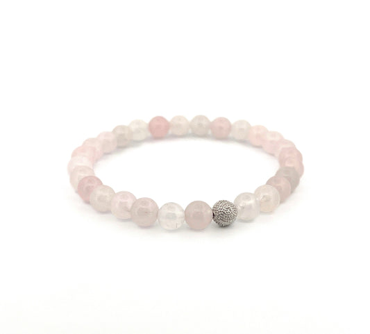 Ball of Love | Rose Quartz & Diamond Bracelet