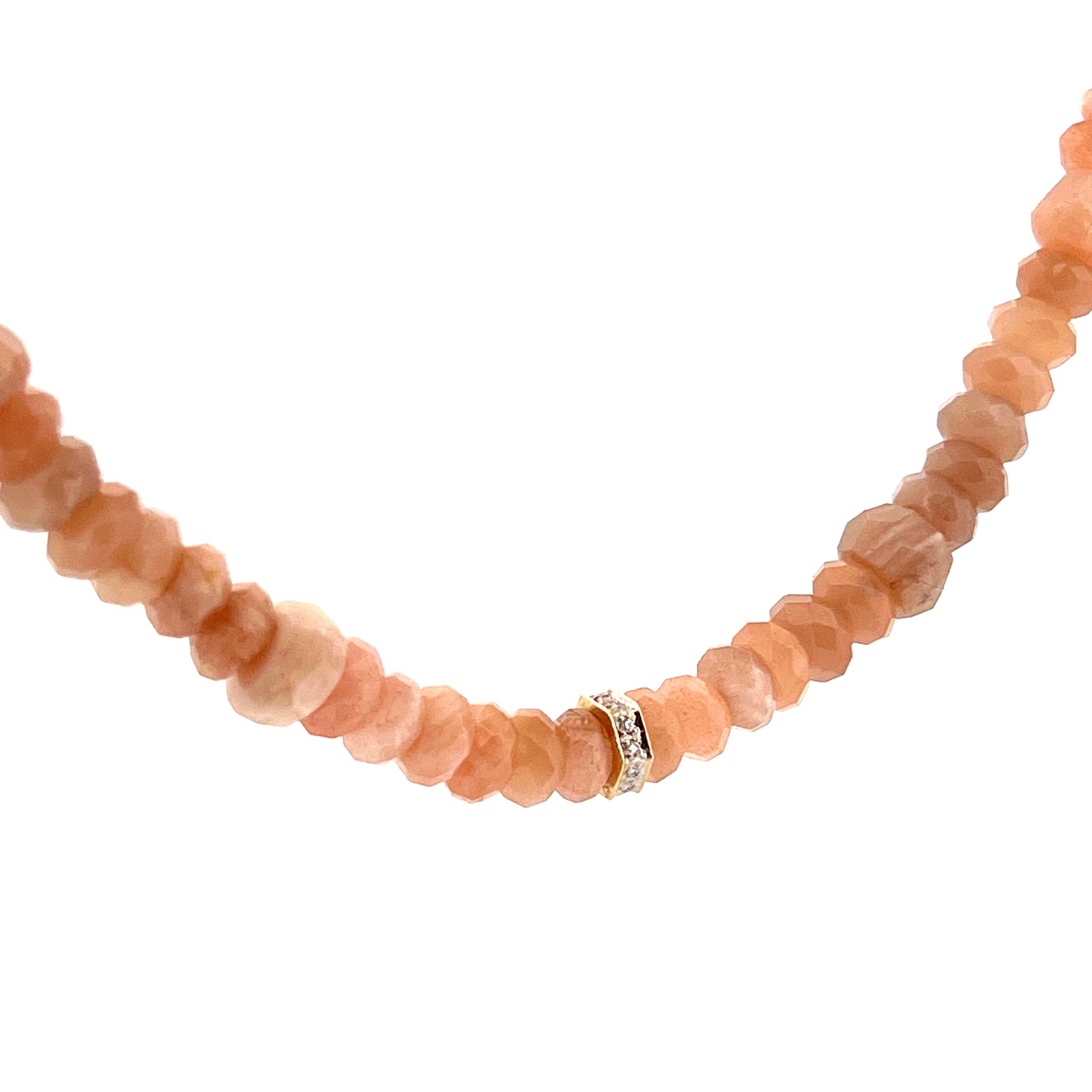 Solo Lumina | One-of-a-Kind Sunstone & Diamond Necklace