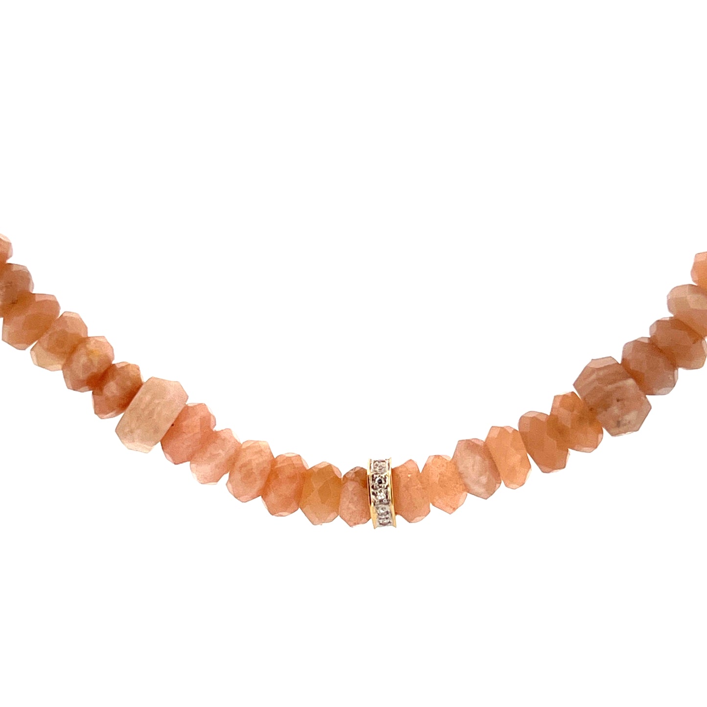 Solo Lumina | One-of-a-Kind Sunstone & Diamond Necklace