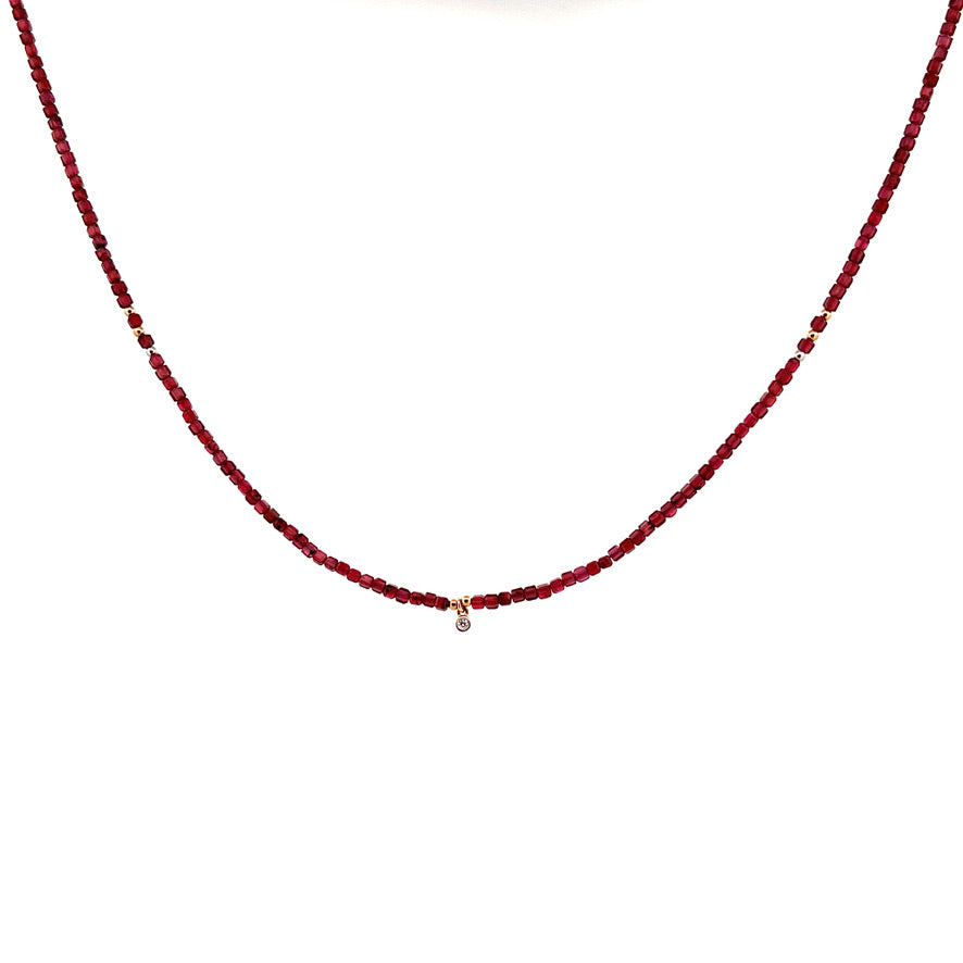 Red Hot | Garnet & Diamond Necklace