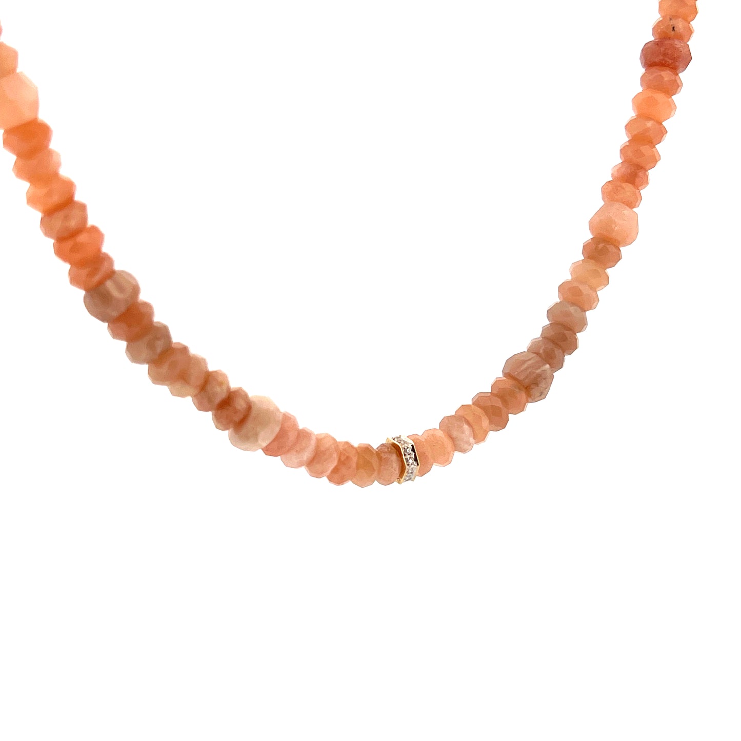 Solo Lumina | One-of-a-Kind Sunstone & Diamond Necklace