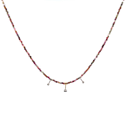 Dainty Ruby, Sapphire & Diamond Necklace