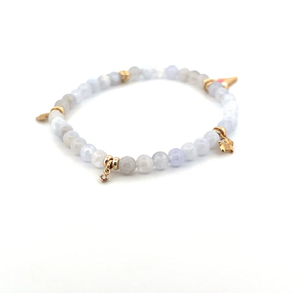 A Few Favorite Things | Blue Lace Agate Charm Bracelet