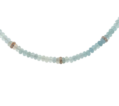 Every Damn Day | Aquamarine & Diamond Necklace