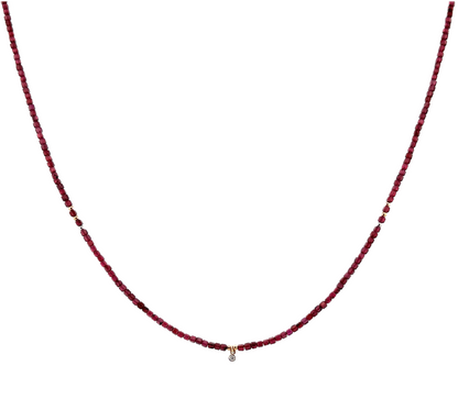 Red Hot | Garnet & Diamond Necklace