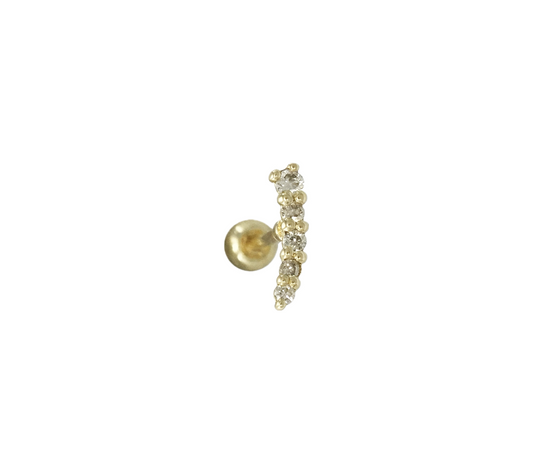 Comet Tail | Diamond Barbell Stud