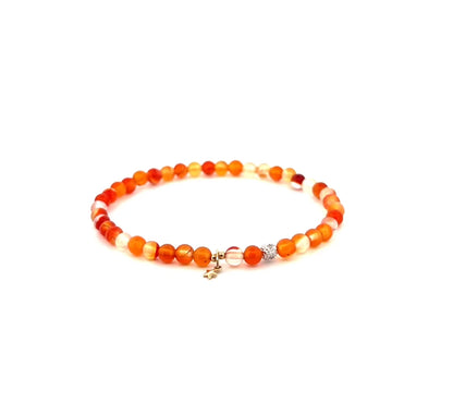 Shoot for the Moon | Carnelian & Diamond Bracelet