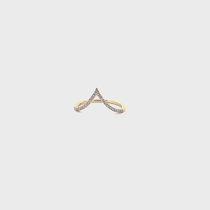 Pointed Diamond Stacking Ring