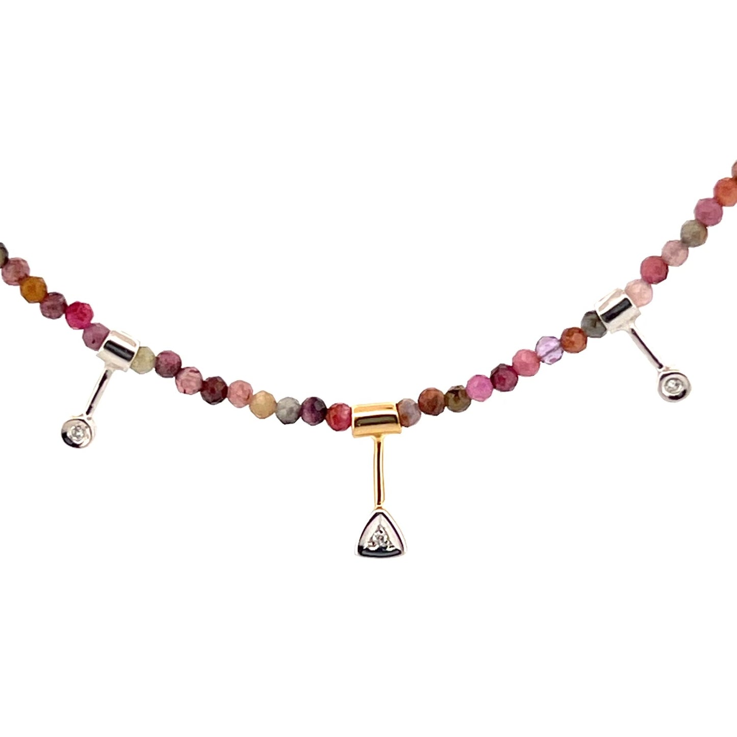 Dainty Ruby, Sapphire & Diamond Necklace